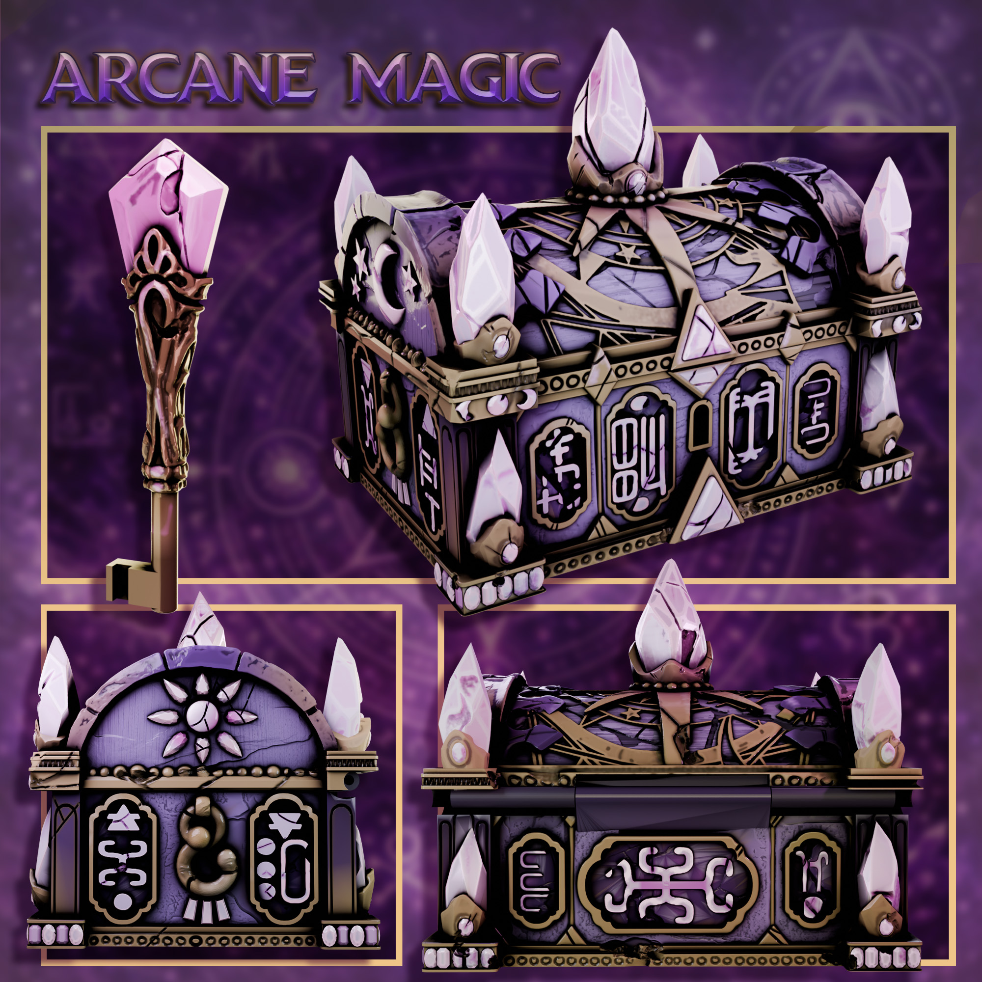 Legendary Treasure Chests: Arcane magic Chest 模型预览图 1